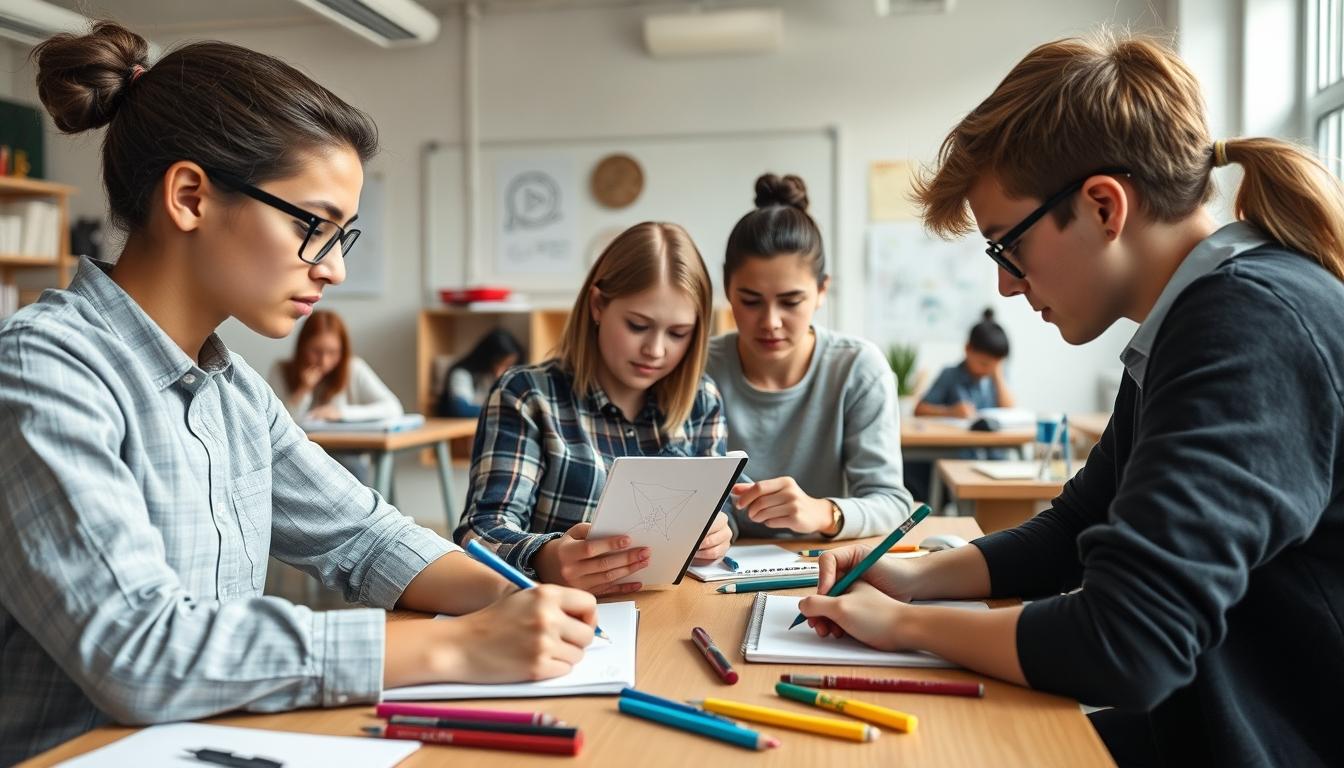 Student preparing for exams with study materials