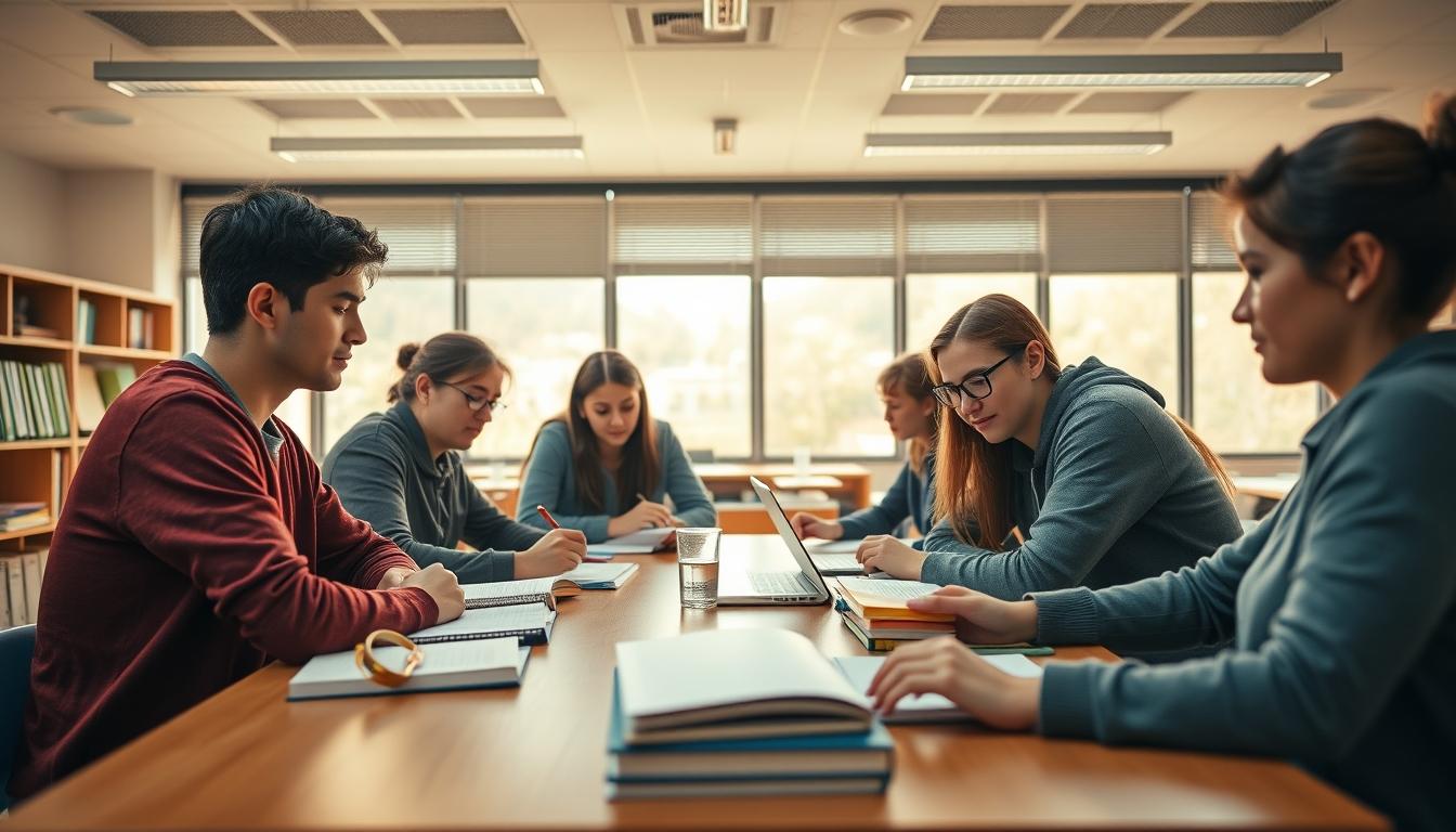 Student developing practical and academic skills